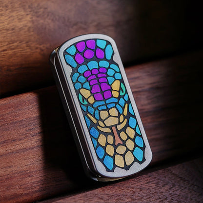 SEKI 只禁优惠代码 Blade Slider Stainless Steel+Titanium color-python pattern